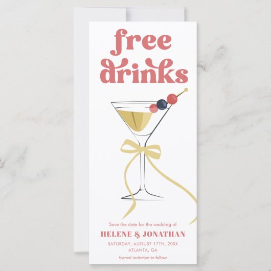 Martini Free Drinks Elegante Hochzeiten Save the D (Vorderseite)