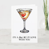 Martini Funny Valentine's Day Karte (Vorderseite)