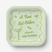 Martini-Geburtstagsparty Pappteller (Vorderseite)