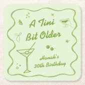 Martini-Geburtstagsparty Rechteckiger Pappuntersetzer (Vorderseite)