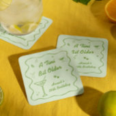 Martini-Geburtstagsparty Rechteckiger Pappuntersetzer