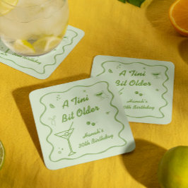 Martini-Geburtstagsparty Rechteckiger Pappuntersetzer