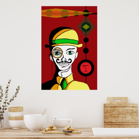 Martini Gin nicht Poster (Küche)