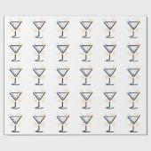 Martini-Glas Geschenkpapier (Flach)