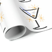 Martini-Glas Geschenkpapier (Rolleneckpunkt)