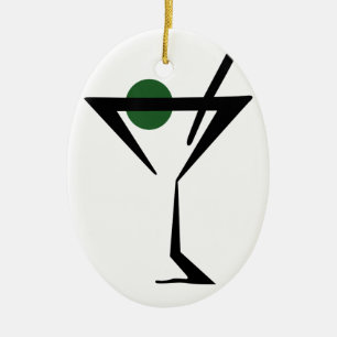Martini-Glas Keramikornament