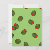 Martini-Glas mit Olivenöl Einladung (Rückseite)