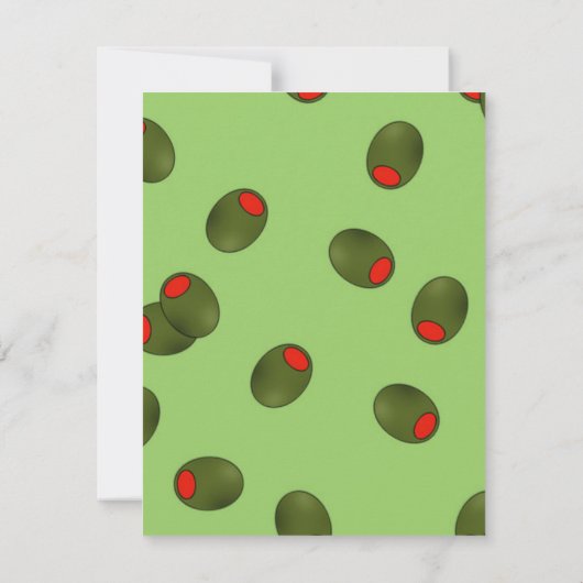 Martini-Glas mit Olivenöl Einladung (Rückseite)