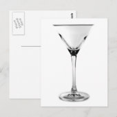 Martini-Glas Postkarte (Vorne/Hinten)