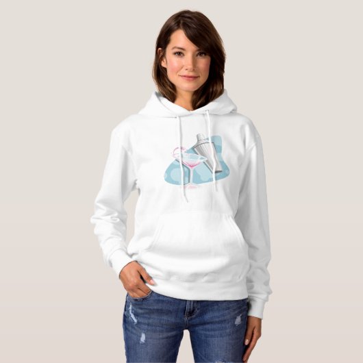 Martini-Glas und Shaker Hoodie (Vorne ganz)