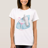 Martini-Glas und Shaker T-Shirt (Vorderseite)
