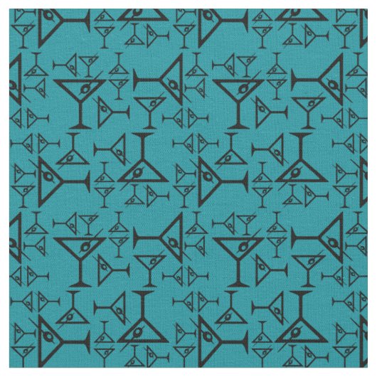 Martini-Gläser Retro-Cocktail Fabric CUSTOM COLOR Stoff (Nahaufnahme)