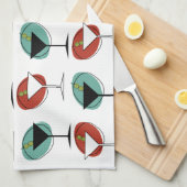 Martini-Glasmuster Küchentuch (Viertel Falte)