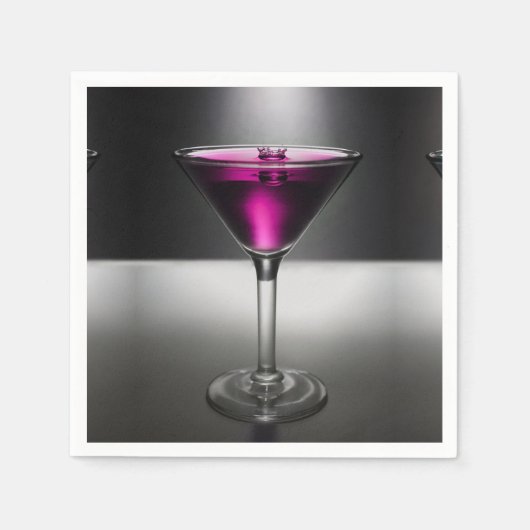 Martini Glass Cocktail Party Napkins Serviette (Vorderseite)