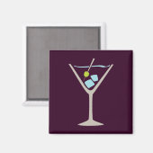 Martini Glass Magnet (Vorderseite/Rückseite)