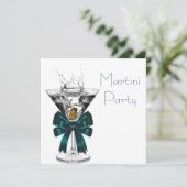 Martini Glass Martini Party Einladungen (Stehend Vorderseite)