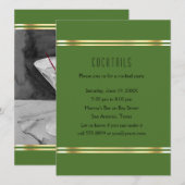 Martini Glass mit Olive Cocktail Party Einladung (Vorne/Hinten)