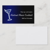 Martini Glass Neon Logo Business Card Visitenkarte (Vorne/Hinten)