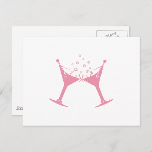 Martini Glass Postkarte (Vorne/Hinten)