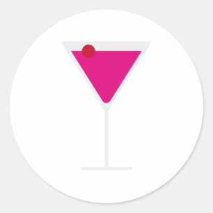 Martini Glass Runder Aufkleber