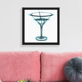 Martini Glass Sketch Leinwanddruck (Insitu (Wohnzimmer))