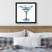 Martini Glass Sketch Leinwanddruck (Insitu (Schlafzimmer))