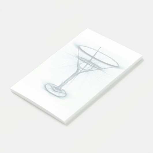 Martini Glass Sketch Post-it Klebezettel (angewinkelt)