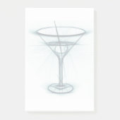 Martini Glass Sketch Post-it Klebezettel (Vorderseite)