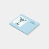 Martini Glass Sketch Post-it Klebezettel (angewinkelt)