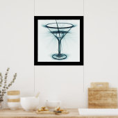 Martini Glass Sketch Poster (Küche)