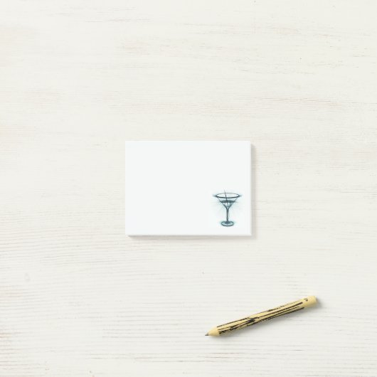 Martini Glass Sketch Postit Notes Post-it Klebezettel (Auf Schreibtisch)