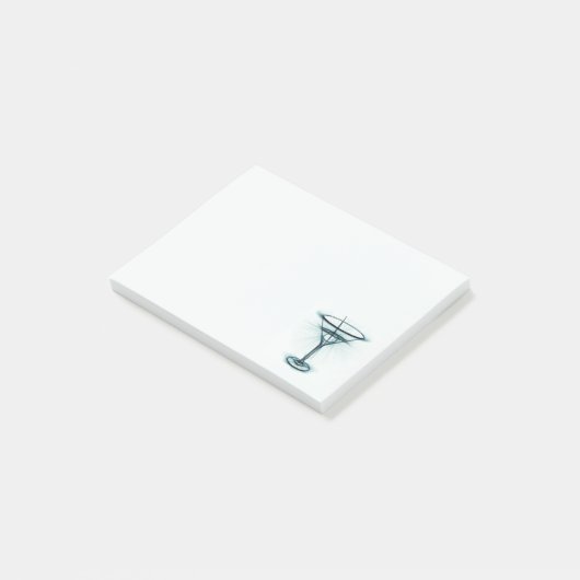 Martini Glass Sketch Postit Notes Post-it Klebezettel (angewinkelt)