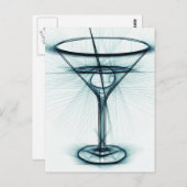 Martini Glass Sketch Postkarte (Vorne/Hinten)