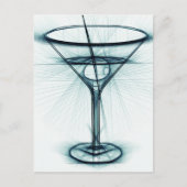 Martini Glass Sketch Postkarte (Vorderseite)