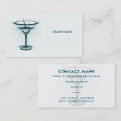Martini Glass Sketch Visitenkarte (Vorne/Hinten)