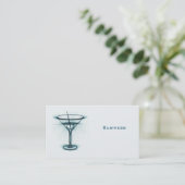 Martini Glass Sketch Visitenkarte (Stehend Vorderseite)