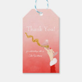 Martini Glass Spilling Weihnachts-Glitzer Party Geschenkanhänger (Vorderseite)