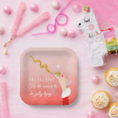 Martini Glass Spilling Weihnachts-Glitzer Party Pappteller (Party)