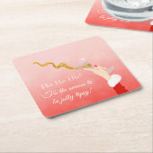 Martini Glass Spilling Weihnachts-Glitzer Party Rechteckiger Pappuntersetzer (angewinkelt)