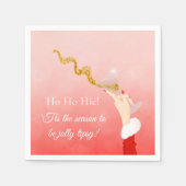 Martini Glass Spilling Weihnachts-Glitzer Party Serviette (Vorderseite)