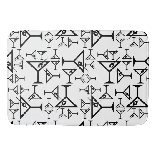 Martini Glasses CUSTOM HINTERGRUNDFARBE Badematte (Vorderseite)