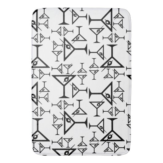 Martini Glasses CUSTOM HINTERGRUNDFARBE Badematte (Vorderseite Vertikal)