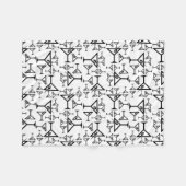 Martini Glasses CUSTOM HINTERGRUNDFARBE Fleecedecke (Vorderseite (Horizontal))