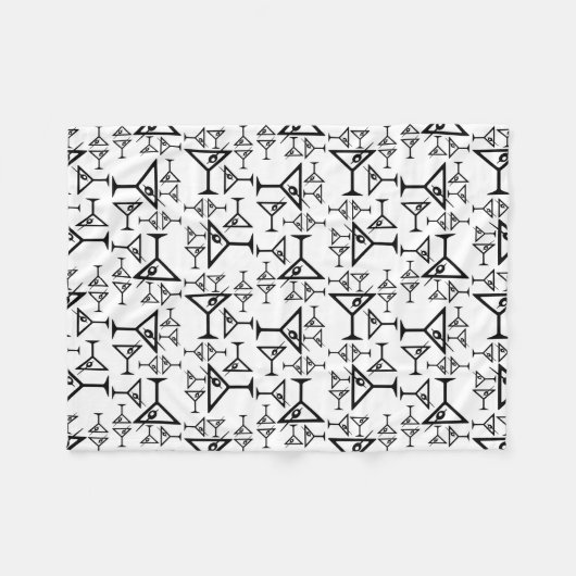 Martini Glasses CUSTOM HINTERGRUNDFARBE Fleecedecke (Vorderseite (Horizontal))