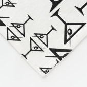 Martini Glasses CUSTOM HINTERGRUNDFARBE Fleecedecke (Ecke)