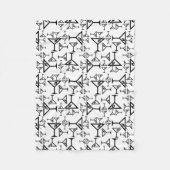 Martini Glasses CUSTOM HINTERGRUNDFARBE Fleecedecke (Vorderseite)