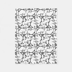Martini Glasses CUSTOM HINTERGRUNDFARBE Fleecedecke