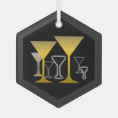 Martini Glasses Design Ornament Aus Glas (Vorderseite)