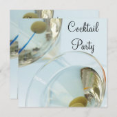 Martini Glasses Martini Cocktail Party Einladung (Vorne/Hinten)