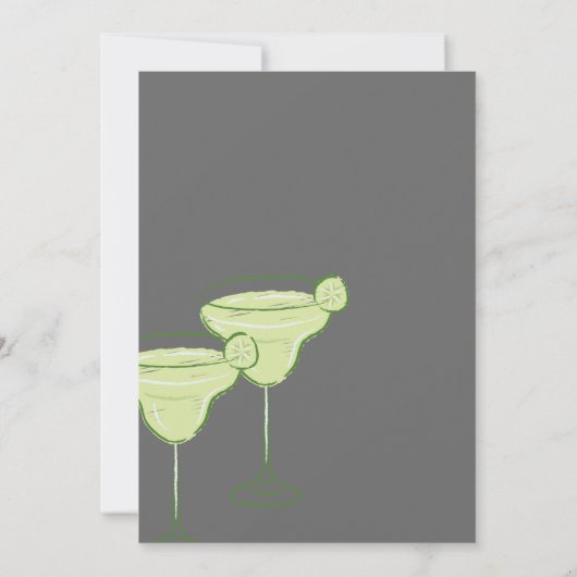 Martini Green Lemon Brunch & Bubbly Einladung (Rückseite)